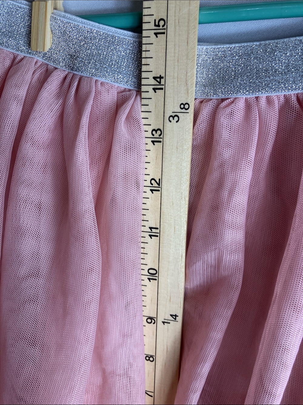 btween Pink Tulle Skirt with Silver Heart Accents - Picture 5 of 9